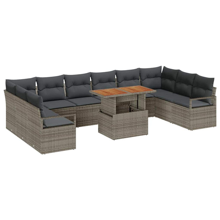 Set de canapele pentru grădină 11 pcs Gri 100 x 55 x 73 cm - WALTI WALTI