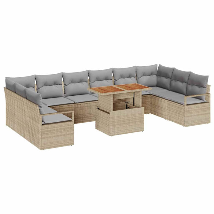 Set de canapele pentru grădină 11 pcs Bej, Gri 100 x 55 x 73 cm - WALTI WALTI