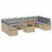 Set de canapele pentru grădină 11 pcs Bej, Gri 100 x 55 x 73 cm - WALTI WALTI