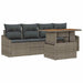 Set de canapele pentru grădină cu pernă 5 pcs Gri Rattan poli - WALTI WALTI