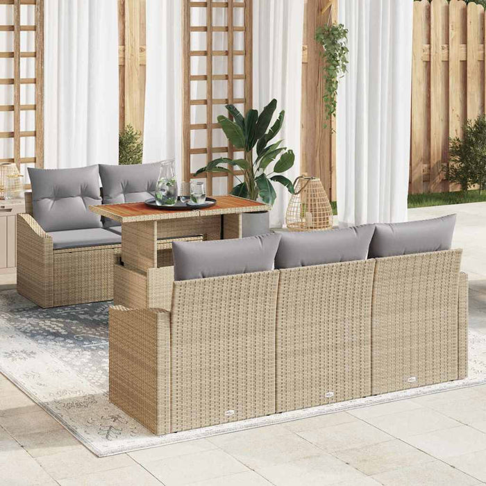 Set de masă pentru grădină cu pernă Bej, Gri 100 x 55 x 73 cm - WALTI WALTI