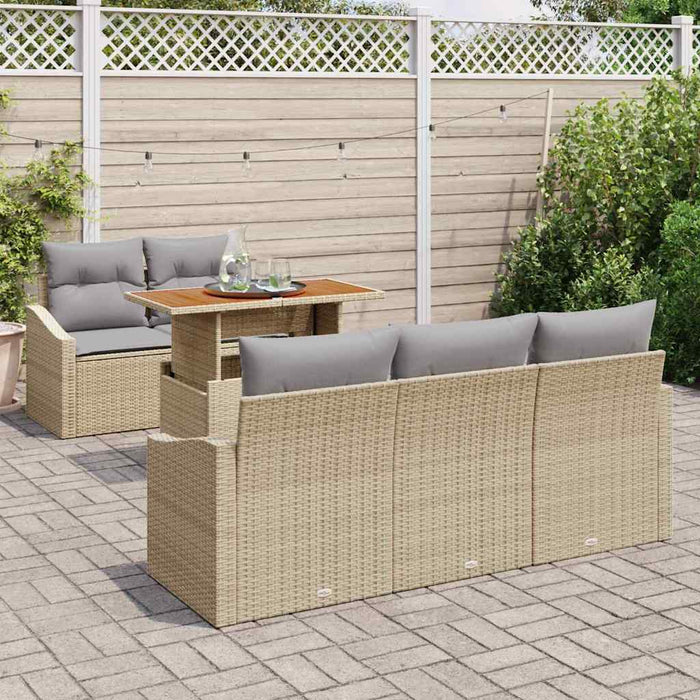 Set de masă pentru grădină cu pernă Bej, Gri 100 x 55 x 73 cm - WALTI WALTI