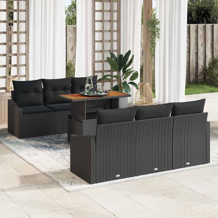 Set de canapele pentru grădină Negru, Marron 100 x 55 x 73 cm - WALTI WALTI