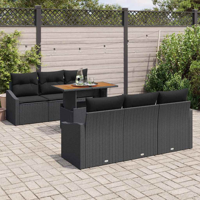 Set de canapele pentru grădină Negru, Marron 100 x 55 x 73 cm - WALTI WALTI