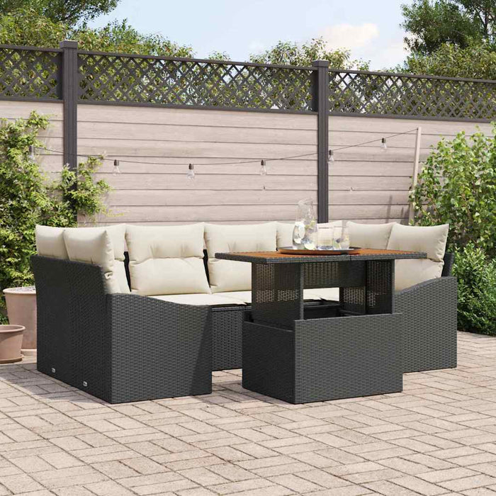 Set de masă pentru grădină Manual Negru, Crem 100 x 55 x 73 cm - WALTI WALTI