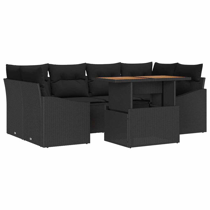Set de masă pentru grădină Negru și Maro 100 x 55 x 73 cm - WALTI WALTI