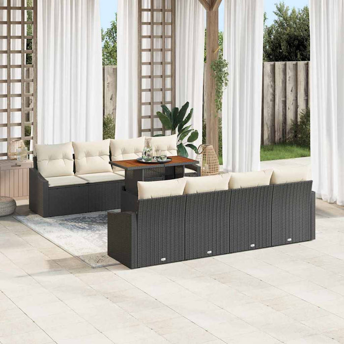Set de masă pentru grădină Manual Negru, Crem 100 x 55 x 73 cm - WALTI WALTI