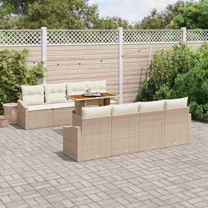 Set de masă pentru grădină cu pernă Bej, crem 100 x 55 x 73 cm - WALTI WALTI
