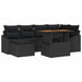 Set de masă pentru grădină cu pernă 7 pcs Negru și Maro - WALTI WALTI