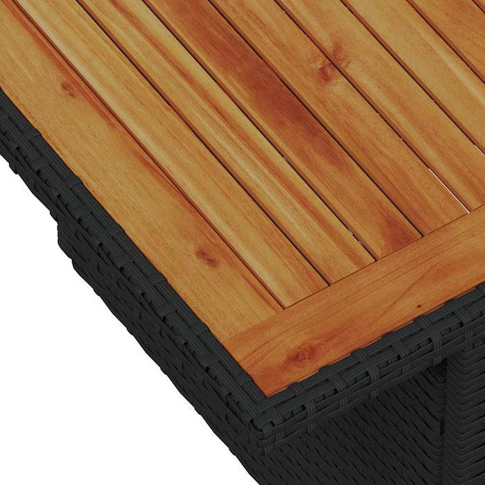 Set de canapele pentru grădină 9 buc. Negru și Crem WALTI