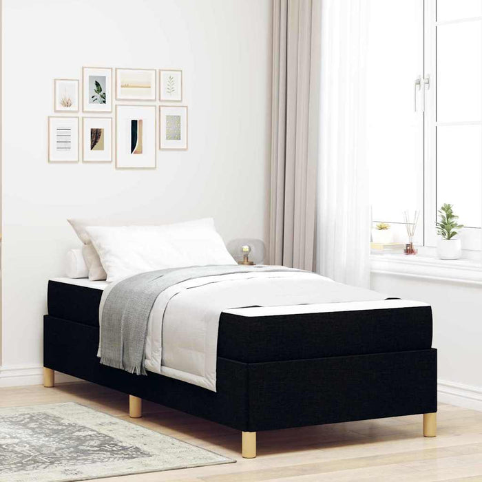 Pat cu arcuri Negru și Alb și Negru 100 x 200 cm țesătură - WALTI WALTI