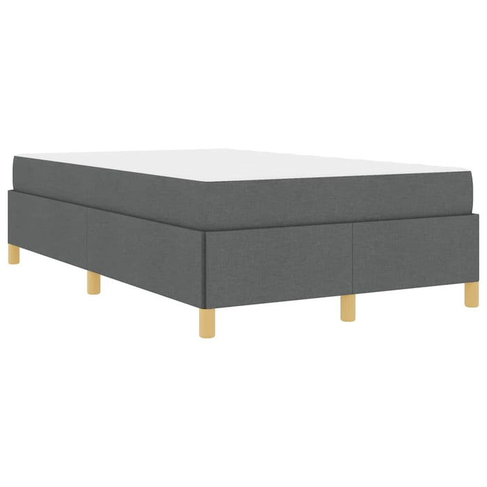 Pat cu arcuri cu saltea Gri închis 120 x 190 cm țesătură - WALTI WALTI