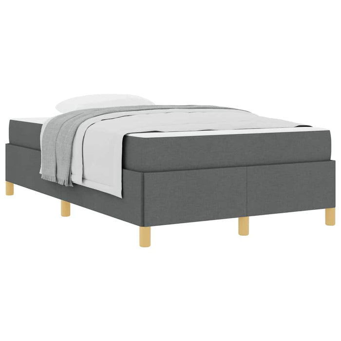 Pat cu arcuri cu saltea Gri închis 120 x 190 cm țesătură - WALTI WALTI