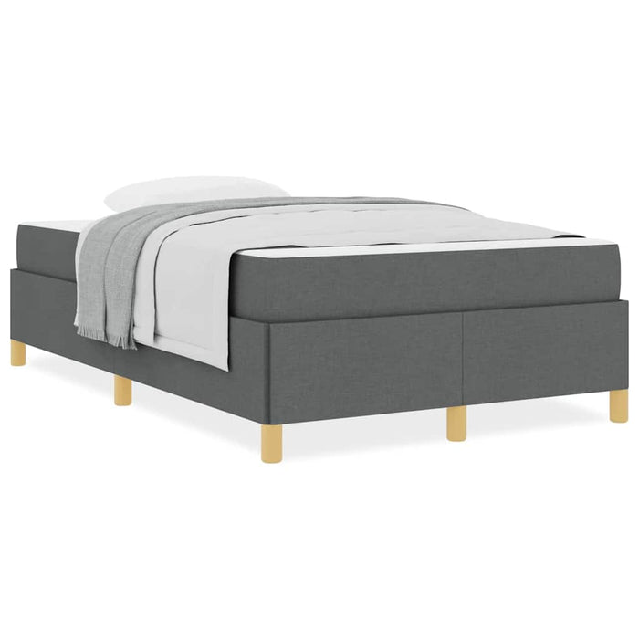 Pat cu arcuri cu saltea Gri închis 120 x 190 cm țesătură - WALTI WALTI