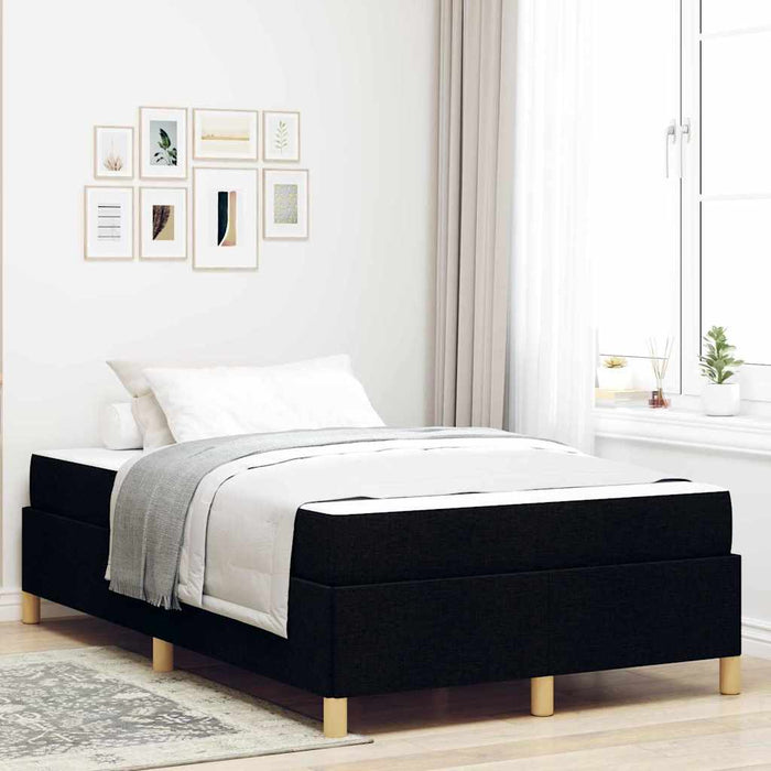Pat cu arcuri Negru și Alb și Negru 120 x 190 cm țesătură - WALTI WALTI
