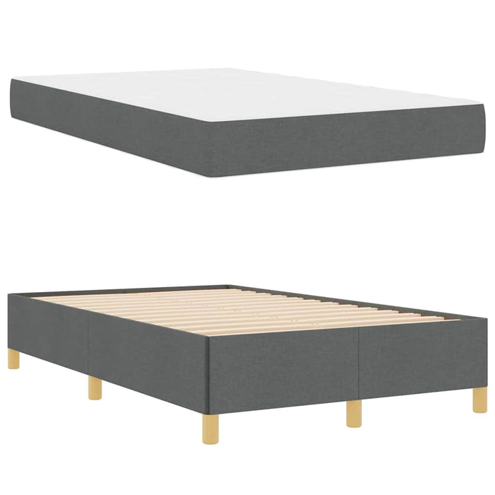 Pat cu arcuri Gri închis și Alb și Gri închis 120 x 200 cm - WALTI WALTI