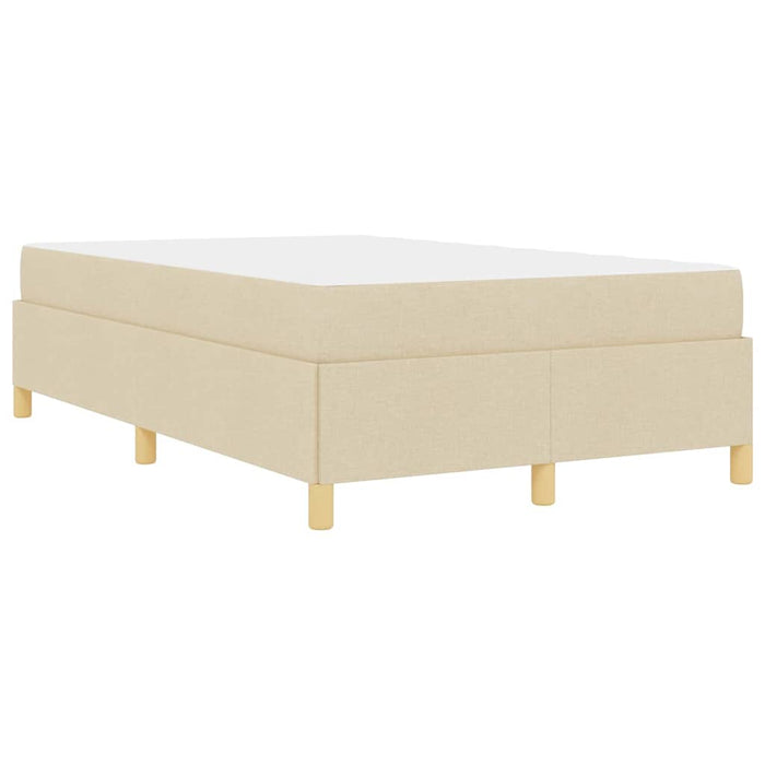 Pat cu arcuri cu saltea Crema și Alb 120 x 200 cm țesătură - WALTI WALTI