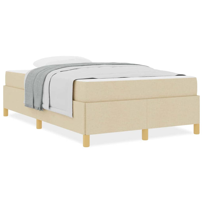 Pat cu arcuri cu saltea Crema și Alb 120 x 200 cm țesătură - WALTI WALTI
