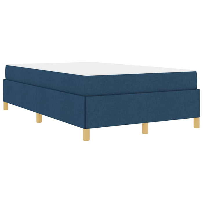 Pat cu arcuri cu saltea Albastru și Alb 120 x 200 cm țesătură - WALTI WALTI