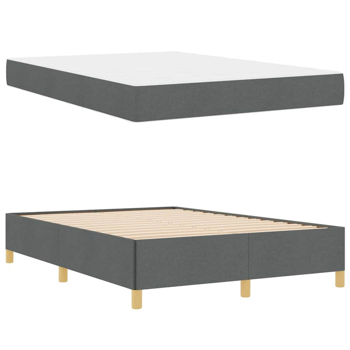 Pat cu arcuri Gri închis și Alb și Gri închis 140 x 190 cm - WALTI WALTI