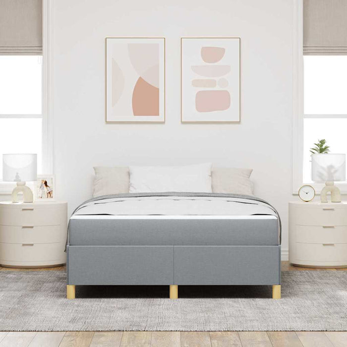 Pat cu arcuri Gri deschis și alb și gri deschis 140 x 200 cm - WALTI WALTI
