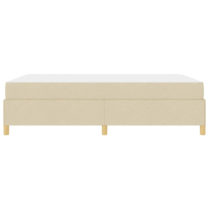 Pat cu arcuri cu saltea Crema și Alb 160 x 200 cm țesătură - WALTI WALTI