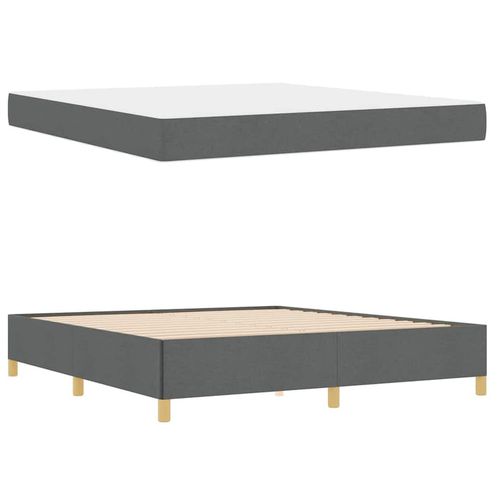 Pat cu arcuri Gri închis și Alb și Gri închis 180 x 200 cm - WALTI WALTI