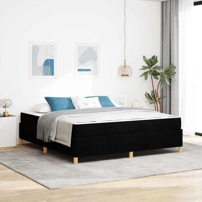 Pat cu arcuri Negru și Alb și Negru 180 x 200 cm țesătură - WALTI WALTI