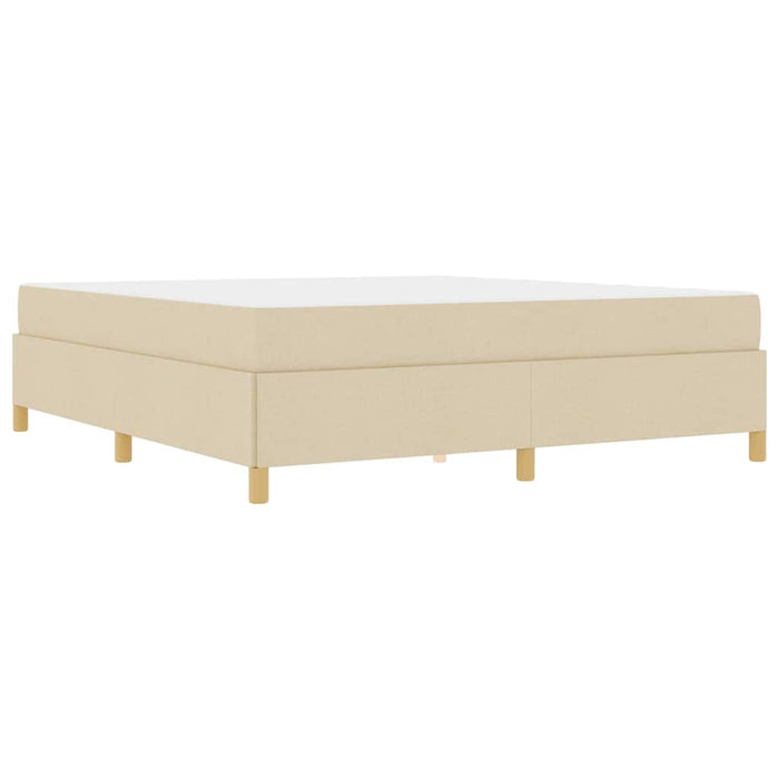 Pat cu arcuri Crem și Bej și Alb 180 x 200 cm țesătură - WALTI WALTI