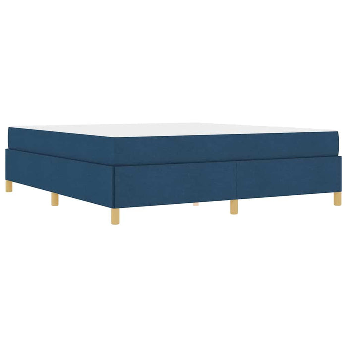 Pat cu arcuri cu saltea Albastru și Alb 180 x 200 cm țesătură - WALTI WALTI