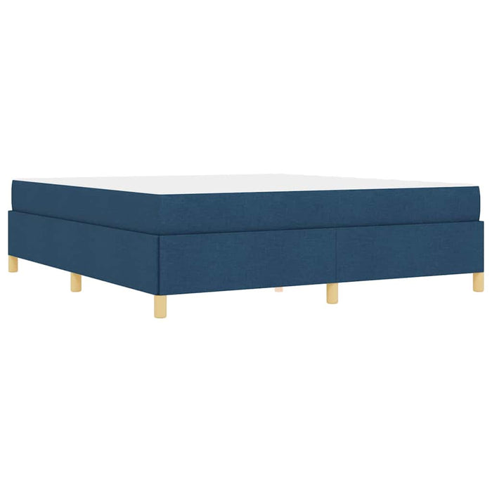Pat cu arcuri cu saltea Albastru și Alb 180 x 200 cm țesătură - WALTI WALTI