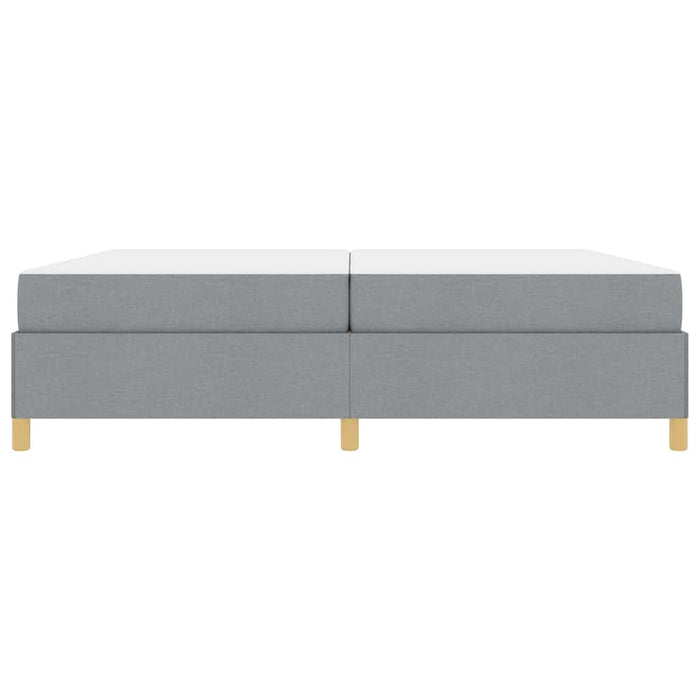 Pat cu arcuri Gri deschis și alb 200 x 200 cm țesătură - WALTI WALTI