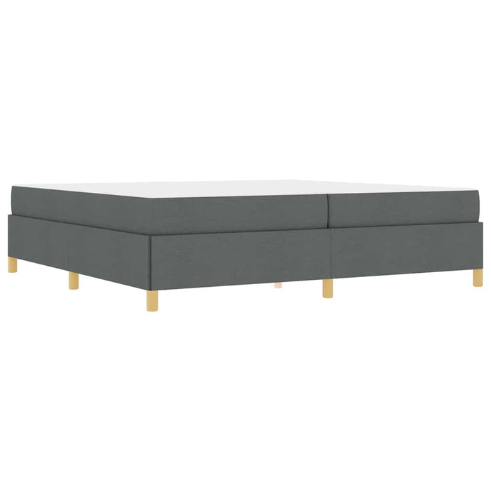 Pat cu arcuri cu saltea Gri închis 200 x 200 cm țesătură - WALTI WALTI