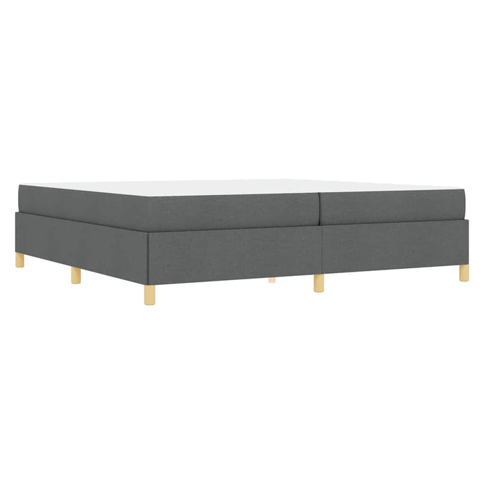 Pat cu arcuri cu saltea Gri închis 200 x 200 cm țesătură - WALTI WALTI