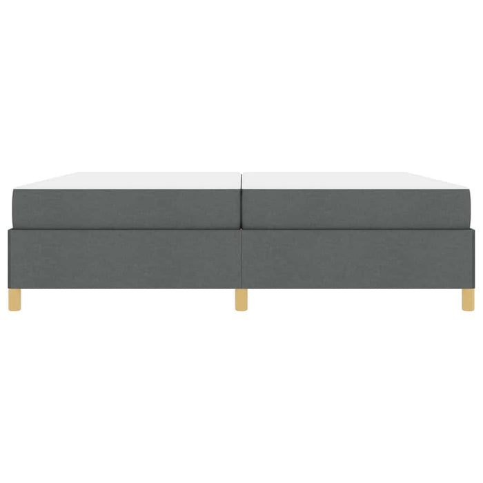 Pat cu arcuri cu saltea Gri închis 200 x 200 cm țesătură - WALTI WALTI