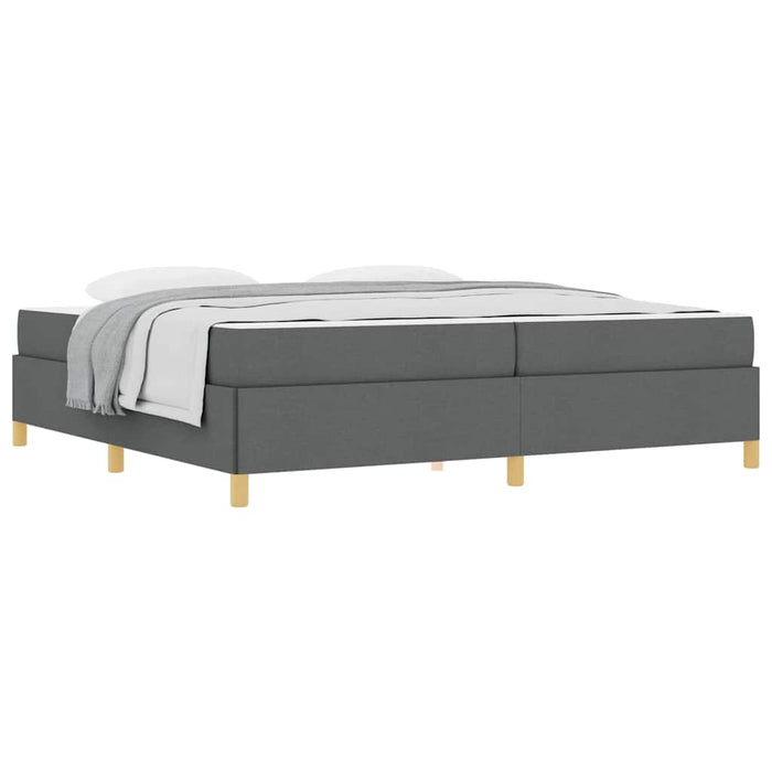 Pat cu arcuri cu saltea Gri închis 200 x 200 cm țesătură - WALTI WALTI