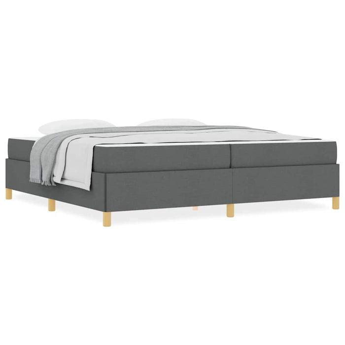 Pat cu arcuri cu saltea Gri închis 200 x 200 cm țesătură - WALTI WALTI