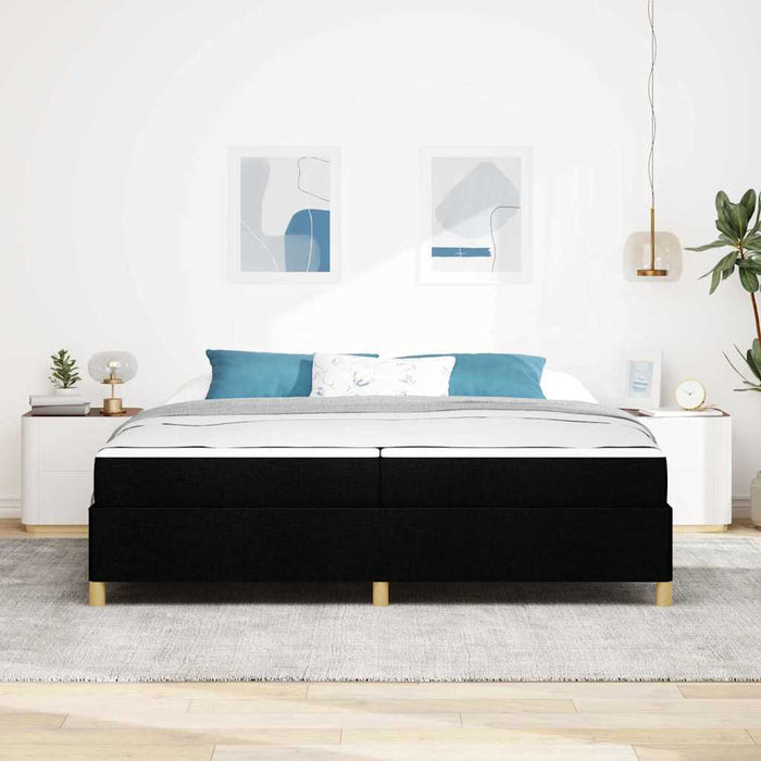 Pat cu arcuri Negru și Alb și Negru 200 x 200 cm țesătură - WALTI WALTI