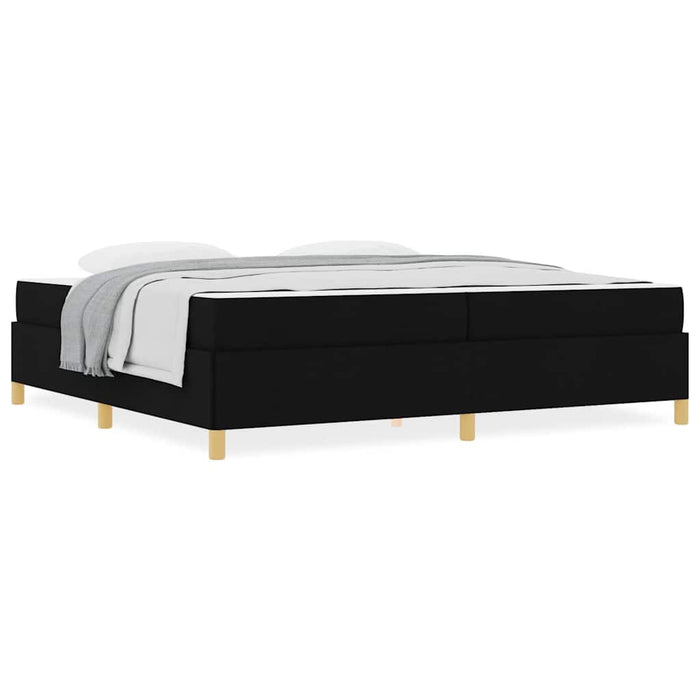 Pat cu arcuri Negru și Alb și Negru 200 x 200 cm țesătură - WALTI WALTI