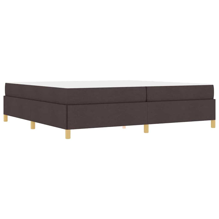 Pat cu arcuri Maro închis și Alb 200 x 200 cm țesătură - WALTI WALTI