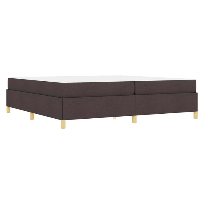 Pat cu arcuri Maro închis și Alb 200 x 200 cm țesătură - WALTI WALTI
