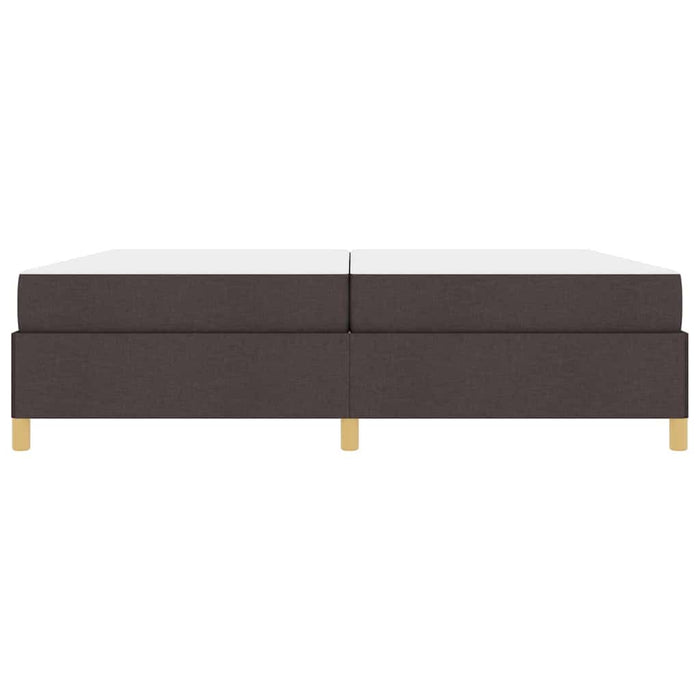 Pat cu arcuri Maro închis și Alb 200 x 200 cm țesătură - WALTI WALTI