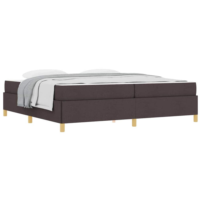 Pat cu arcuri Maro închis și Alb 200 x 200 cm țesătură - WALTI WALTI