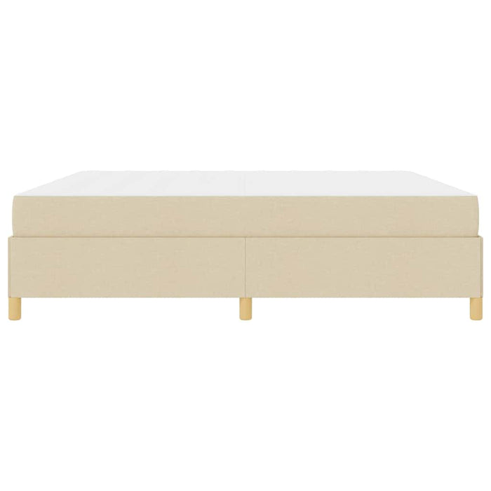 Pat cu arcuri cu saltea Alb și crem 200 x 200 cm țesătură - WALTI WALTI