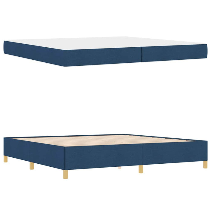 Pat cu arcuri Albastru și Albastru închis și Alb 200 x 200 cm - WALTI WALTI