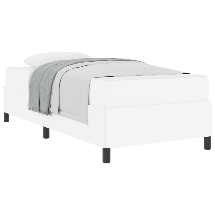 Cadru de pat cu saltea Alb 100 x 200 cm țesătură - WALTI WALTI
