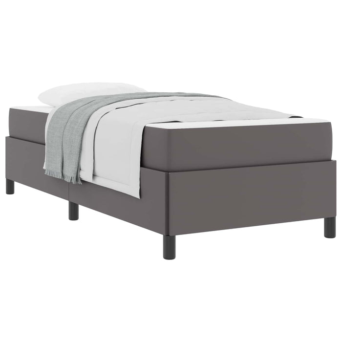 Cadru de pat cu saltea Gri 100 x 200 cm țesătură - WALTI WALTI