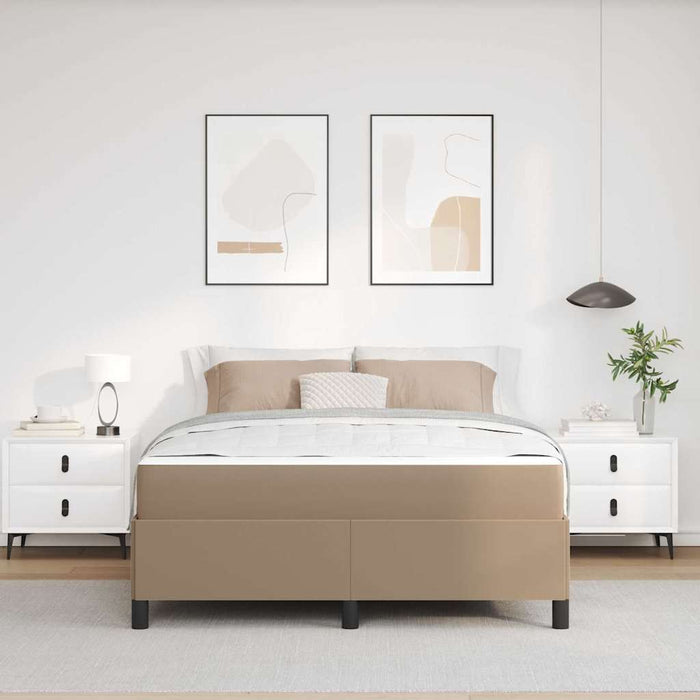 Cadru de pat cu saltea Cappuccino 140 x 200 cm țesătură - WALTI WALTI