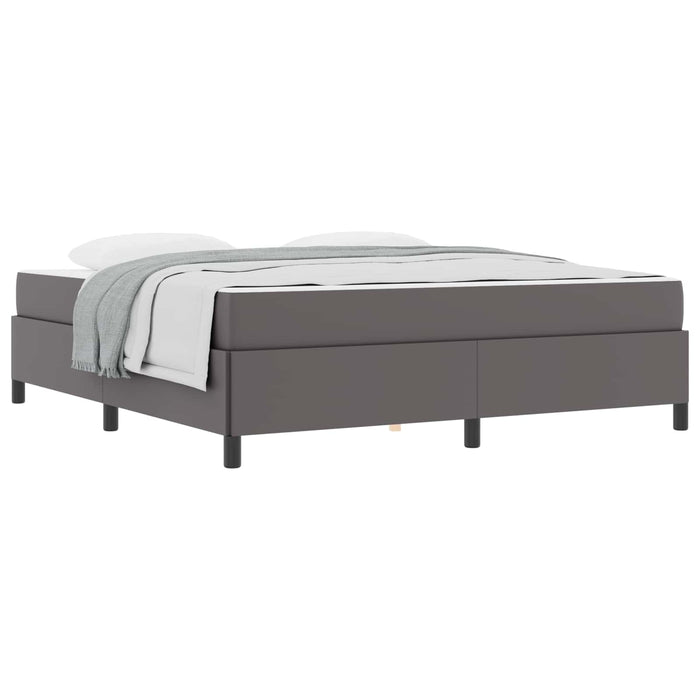 Cadru de pat cu saltea Gri 180 x 200 cm țesătură - WALTI WALTI