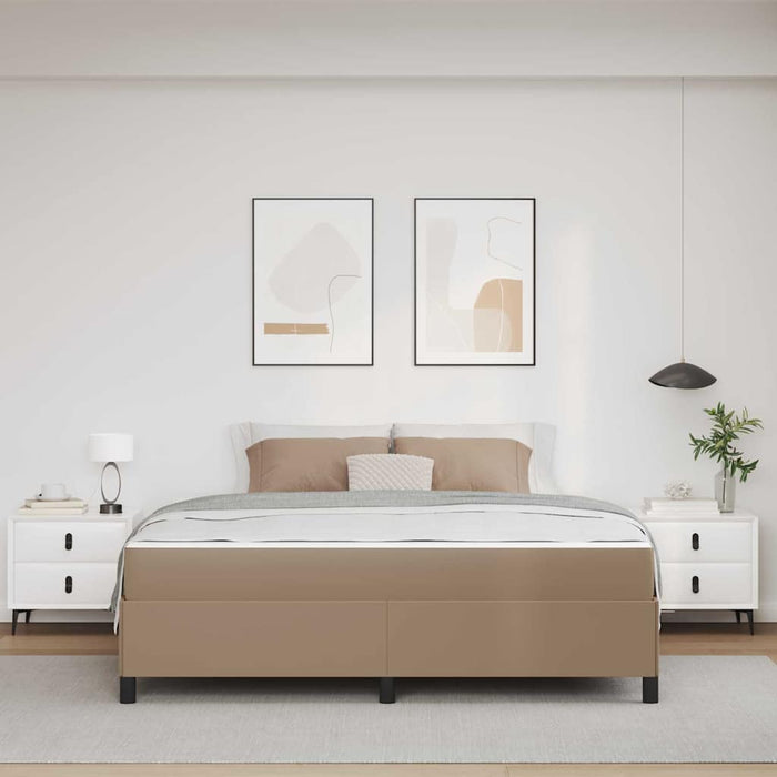 Cadru de pat cu saltea Cappuccino 180 x 200 cm țesătură WALTI